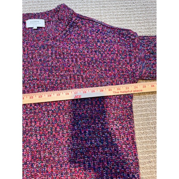 La Ligne 100% Cashmere Sweater Women's S Chunky Knit Multicolor Crewneck - Picture 7 of 8